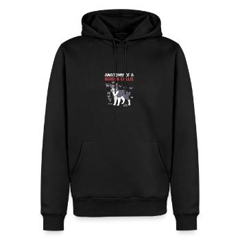 Border Collie - Sweat à capuche Premium bio Homme - noir - Devant - Nico (187cm)