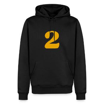 2 - Sweat à capuche Premium bio Homme - noir - Devant - Nico (187cm)