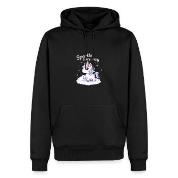Sparkle Every Day Licorne Magie Inspiration - Sweat à capuche Premium bio Homme - noir - Devant - Nico (187cm)