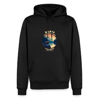 Vintage Retro Canadian Banff National Park - Sweat à capuche Premium bio Homme - noir - Devant - Nico (187cm)