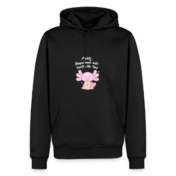 Parteianforderung laden niemanden ein. - Männer Premium Bio Hoodie - Schwarz - Vorne - Nico (187cm)