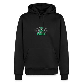 Padel Tennis Paddel Padelball Padeln Padeltennis - Männer Premium Bio Hoodie - Schwarz - Vorne - Nico (187cm)