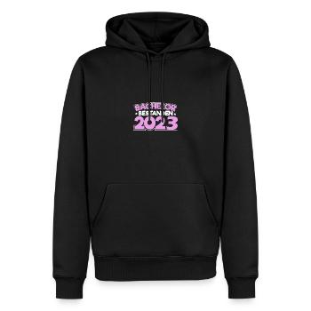 Bachelor 2023 Abschluss Promotion Sponsion - Männer Premium Bio Hoodie - Schwarz - Vorne - Nico (187cm)