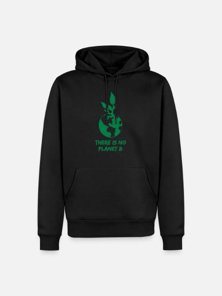 no planet b - Männer Premium Bio Hoodie - Schwarz