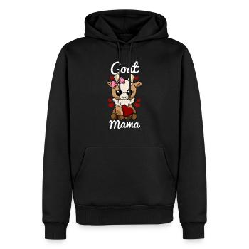 Ziege Mama Finger Herz Ziege Schleife - Männer Premium Bio Hoodie - Schwarz - Vorne - Nico (187cm)
