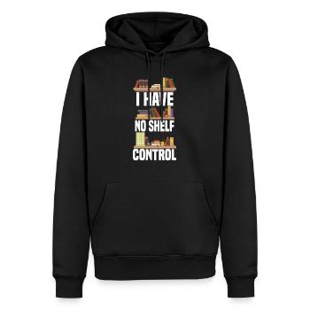 I Have No Shelf Control - Sweat à capuche Premium bio Homme - noir - Devant - Nico (187cm)
