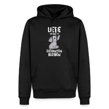 Dickhäuter Rüsseltier Elefant - Männer Premium Bio Hoodie - Schwarz - Vorne - Nico (187cm)
