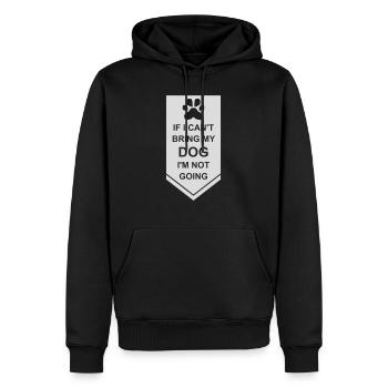 Citation Apportez mon chien - Sweat à capuche Premium bio Homme - noir - Devant - Nico (187cm)