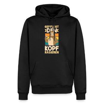 Geplegt den Kopf rasieren Biertrinker & Bier - Männer Premium Bio Hoodie - Schwarz - Vorne - Nico (187cm)