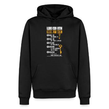Locksmith Hourly Rate Lockpicker Pick Locks - Männer Premium Bio Hoodie - Schwarz - Vorne - Nico (187cm)