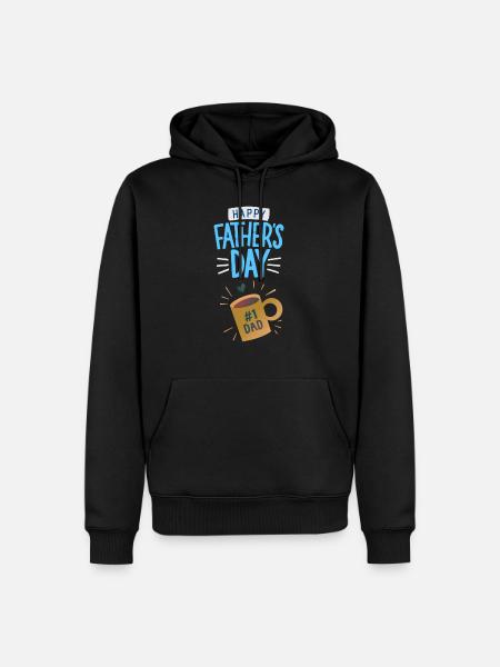 Happy Father Day - Men’s Premium Organic Hoodie - black