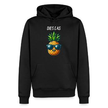 Dies Das Ananas Pineapple lustig - Männer Premium Bio Hoodie - Schwarz - Vorne - Nico (187cm)