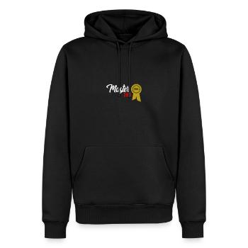 Master 2023 Abschluss Promotion Sponsion Uni - Männer Premium Bio Hoodie - Schwarz - Vorne - Nico (187cm)
