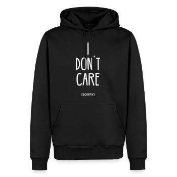 J’ai don ´ soins t Désolé sont énoncé disant je n’ - Sweat à capuche Premium bio Homme - noir - Devant - Nico (187cm)