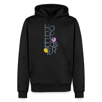Happy Easter - Men’s Premium Organic Hoodie - black - Front - Nico (187cm)