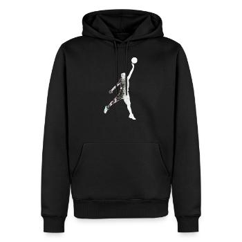 Basketball / Basketball - Sweat à capuche Premium bio Homme - noir - Devant - Nico (187cm)