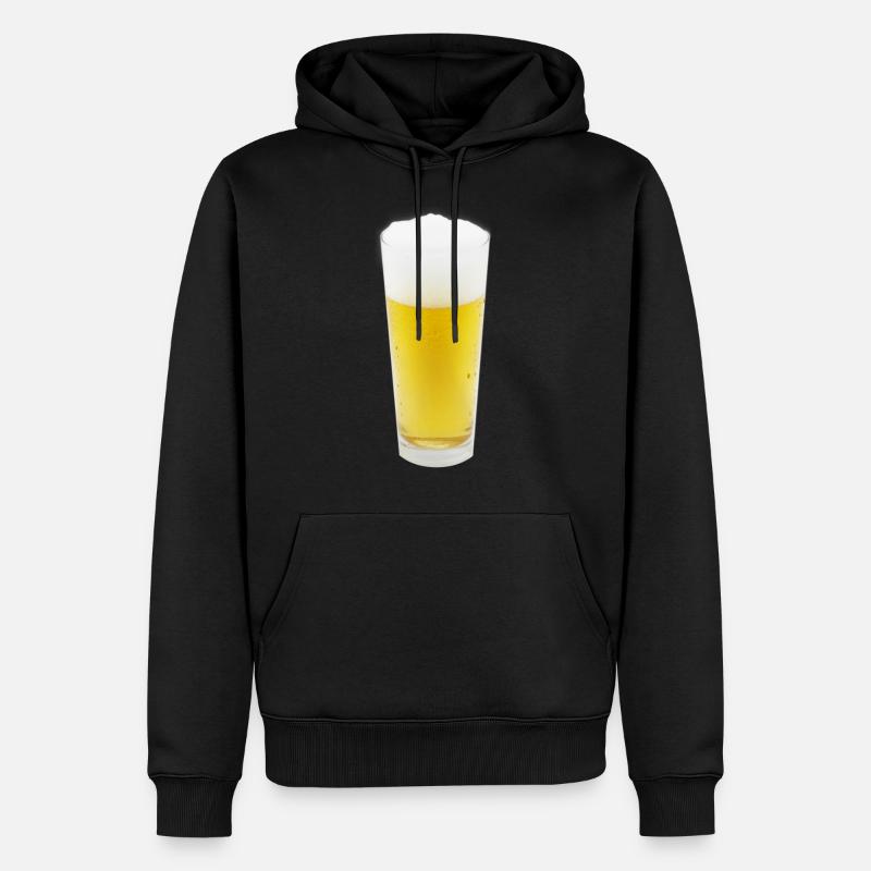 Bier - Männer Premium Bio Hoodie - Schwarz