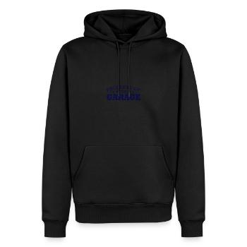 Fête des pères Propriété D’un mécanicien de garage - Sweat à capuche Premium bio Homme - noir - Devant - Nico (187cm)