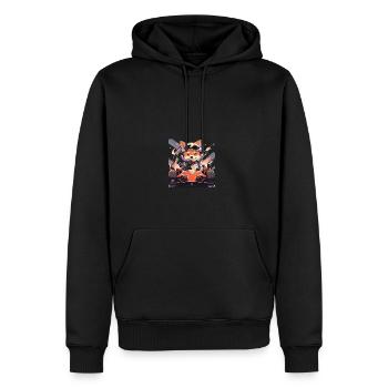 japanisch Hund Shiba Inu Auto Rennsport Rennfahrer - Männer Premium Bio Hoodie - Schwarz - Vorne - Nico (187cm)