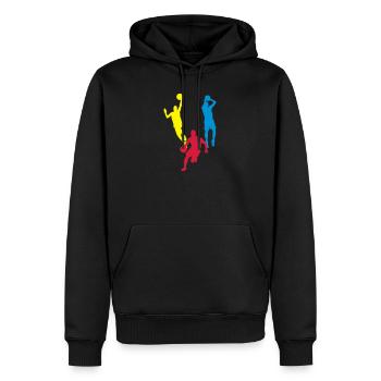 Basket Ball / Basketball / Basktet-Ball / Sport - Sweat à capuche Premium bio Homme - noir - Devant - Nico (187cm)