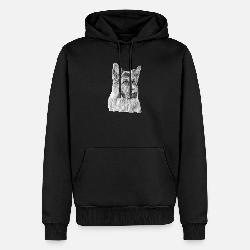 Altdeutscher Schäferhund Deutscher Schäferhund - Männer Premium Bio Hoodie - Schwarz