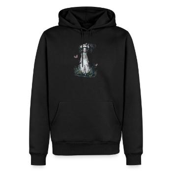 Geisterbraut - Männer Premium Bio Hoodie - Schwarz - Vorne - Nico (187cm)