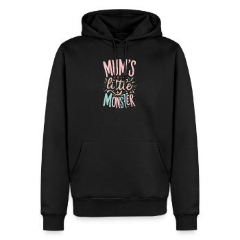 Mum's Little Monster - Men’s Premium Organic Hoodie - black - Front - Nico (187cm)