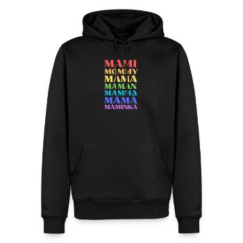 Mami Mommy Mama Maman Mamma Mamá Maminka - Men’s Premium Organic Hoodie - black - Front - Nico (187cm)