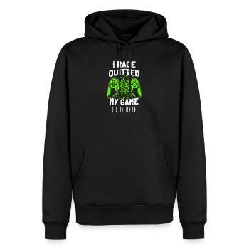 Rage Quit Gaming Spruch Gamer Humor für Zocker - Männer Premium Bio Hoodie - Schwarz - Vorne - Nico (187cm)