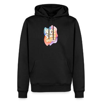 Nice summer vibe - Men’s Premium Organic Hoodie - black - Front - Nico (187cm)