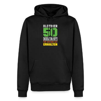 Lustiges 50. Geburtstag Geburtstagsshirt Geschenk - Männer Premium Bio Hoodie - Schwarz - Vorne - Nico (187cm)