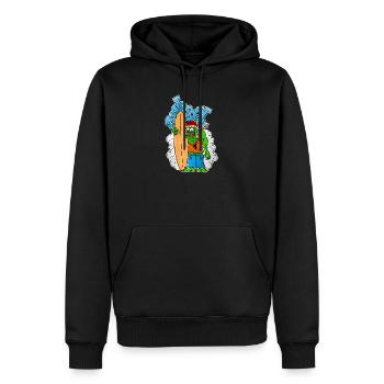 Beach Boy Surfer Monster - Männer Premium Bio Hoodie - Schwarz - Vorne - Nico (187cm)