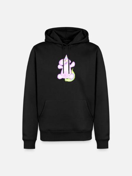 Einhorn - Männer Premium Bio Hoodie - Schwarz