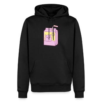 Cute Package Design - Men’s Premium Organic Hoodie - black - Front - Nico (187cm)
