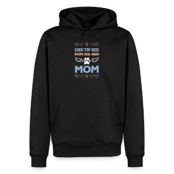 Zertifizierte Pomeranian Mama Shirt - Männer Premium Bio Hoodie - Schwarz - Vorne - Nico (187cm)