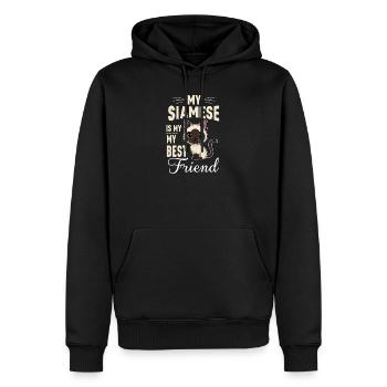 Siamese cat Siamese cat - Men’s Premium Organic Hoodie - black - Front - Nico (187cm)