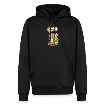 Cadeau drôle de diction de régime de cochon - Sweat à capuche Premium bio Homme - noir - Devant - Nico (187cm)