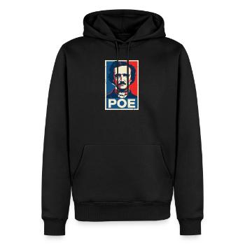 Affiche de portrait littéraire gothique - Sweat à capuche Premium bio Homme - noir - Devant - Nico (187cm)