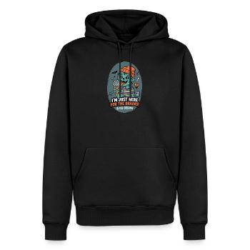 Zombie liebt Gehirn und Eis Humor - Männer Premium Bio Hoodie - Schwarz - Vorne - Nico (187cm)
