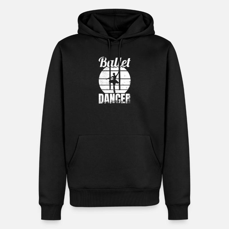 Drôle de danseuse de ballet - Sweat à capuche Premium bio Homme - noir