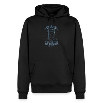 École d’appréciation des enseignants Vous étiez sauvages - Sweat à capuche Premium bio Homme - noir - Devant - Nico (187cm)