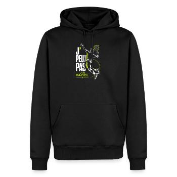 J’Peux Pas J’ai Padel Neon - Sweat à capuche Premium bio Homme - noir - Devant - Nico (187cm)