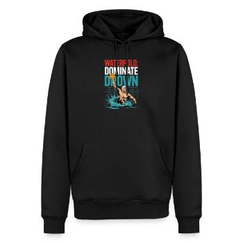 Wasserpolo: Dominate Drown Action Motiv - Männer Premium Bio Hoodie - Schwarz - Vorne - Nico (187cm)