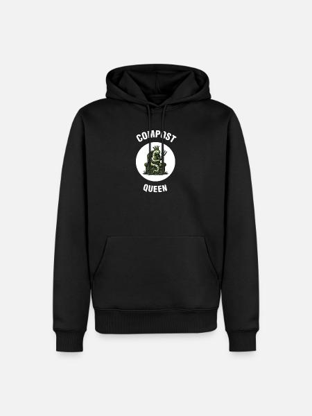 Compost Queen Regenwurm-Garten - Männer Premium Bio Hoodie - Schwarz