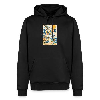 Erleben Sie Rehoboth Beach, Delaware Retro Seaside - Männer Premium Bio Hoodie - Schwarz - Vorne - Nico (187cm)