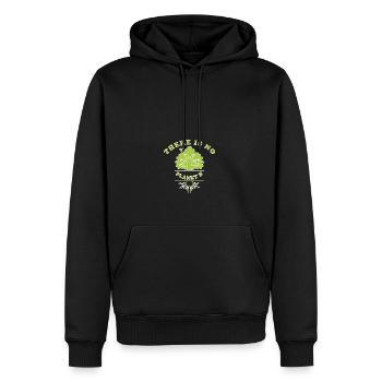 Il n’y a pas de planète B - Sweat à capuche Premium bio Homme - noir - Devant - Nico (187cm)