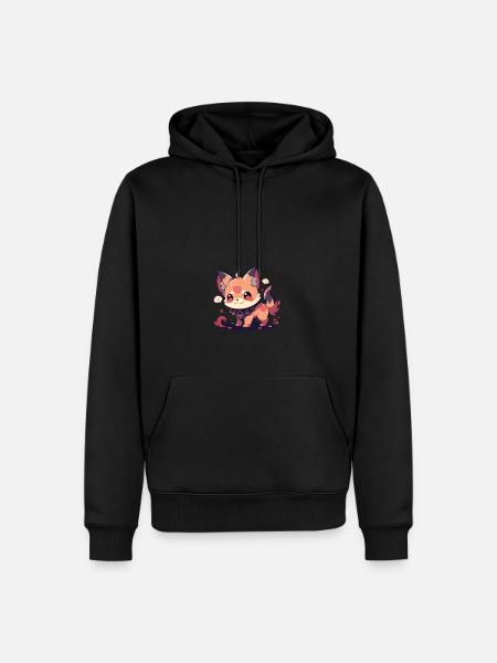japansk hund Shiba Inu djævel sød skurk - Herre Premium økologisk hoodie - sort