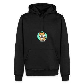 Chien Shiba Inu, race de chien japonais - Sweat à capuche Premium bio Homme - noir - Devant - Nico (187cm)