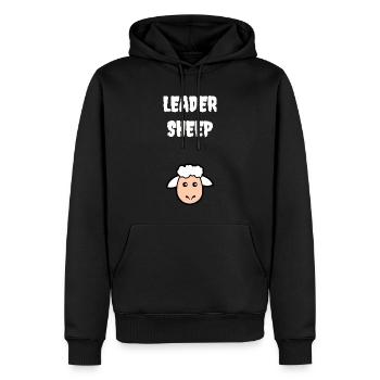 Leader sheep - Sweat à capuche Premium bio Homme - noir - Devant - Nico (187cm)
