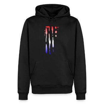 Niederlande Vintage Streifen - Männer Premium Bio Hoodie - Schwarz - Vorne - Nico (187cm)